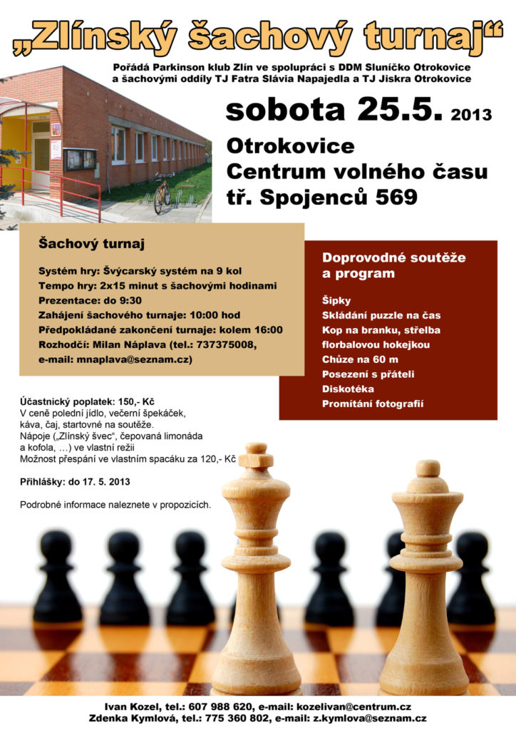 Plakát na šachový turnaj